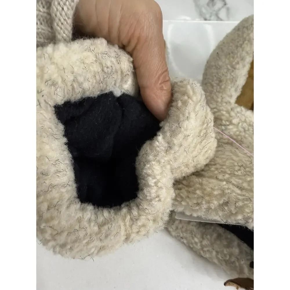 Auclair Women's Suede SherpaMittens, Fingerless, Warm Insulated Sz M
